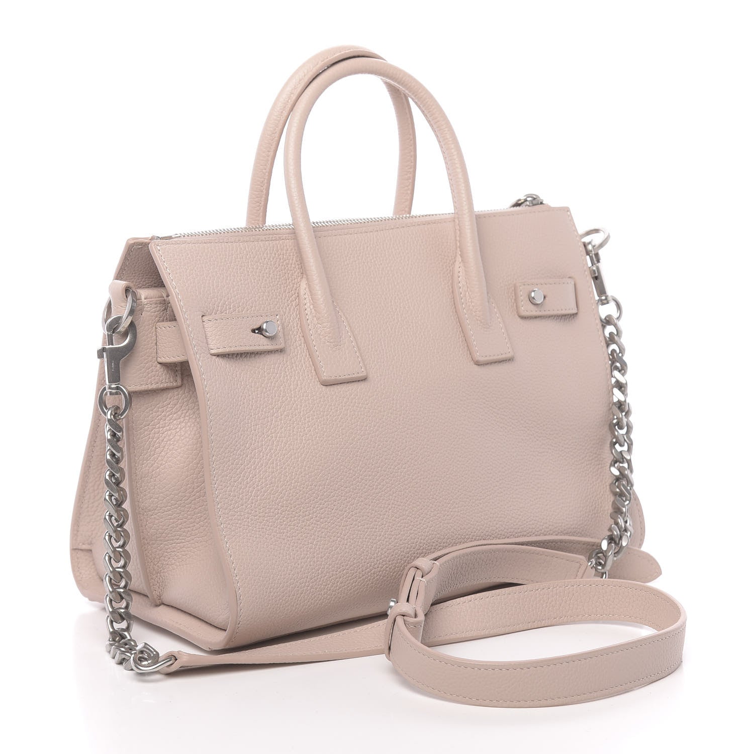 Saint Laurent Grained Calfskin Baby Sac De Jour Souple Marble Pink 4 of 10