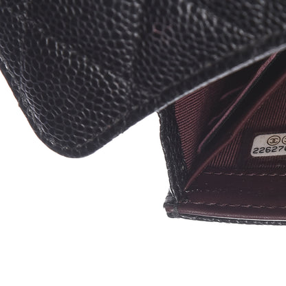 Chanel Caviar Quilted Large Flap Gusset Wallet Black 8 of 9