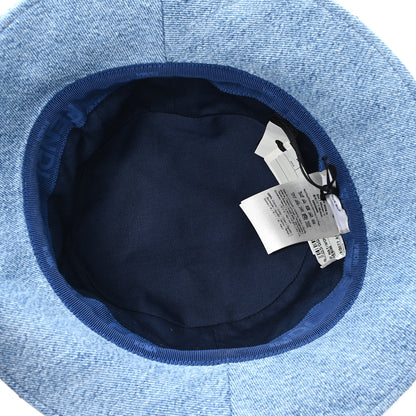 Fendi Denim Embroidered FF Bucket Hat M Blue 7 of 9