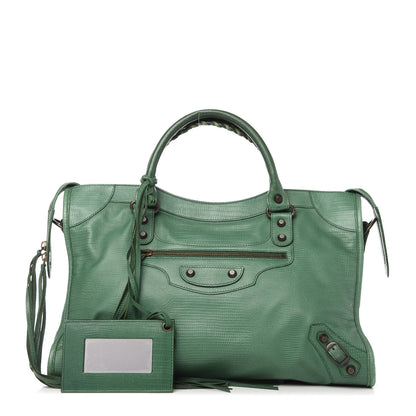 Balenciaga Agneau Lizard Embossed City Cypress 1 of 11