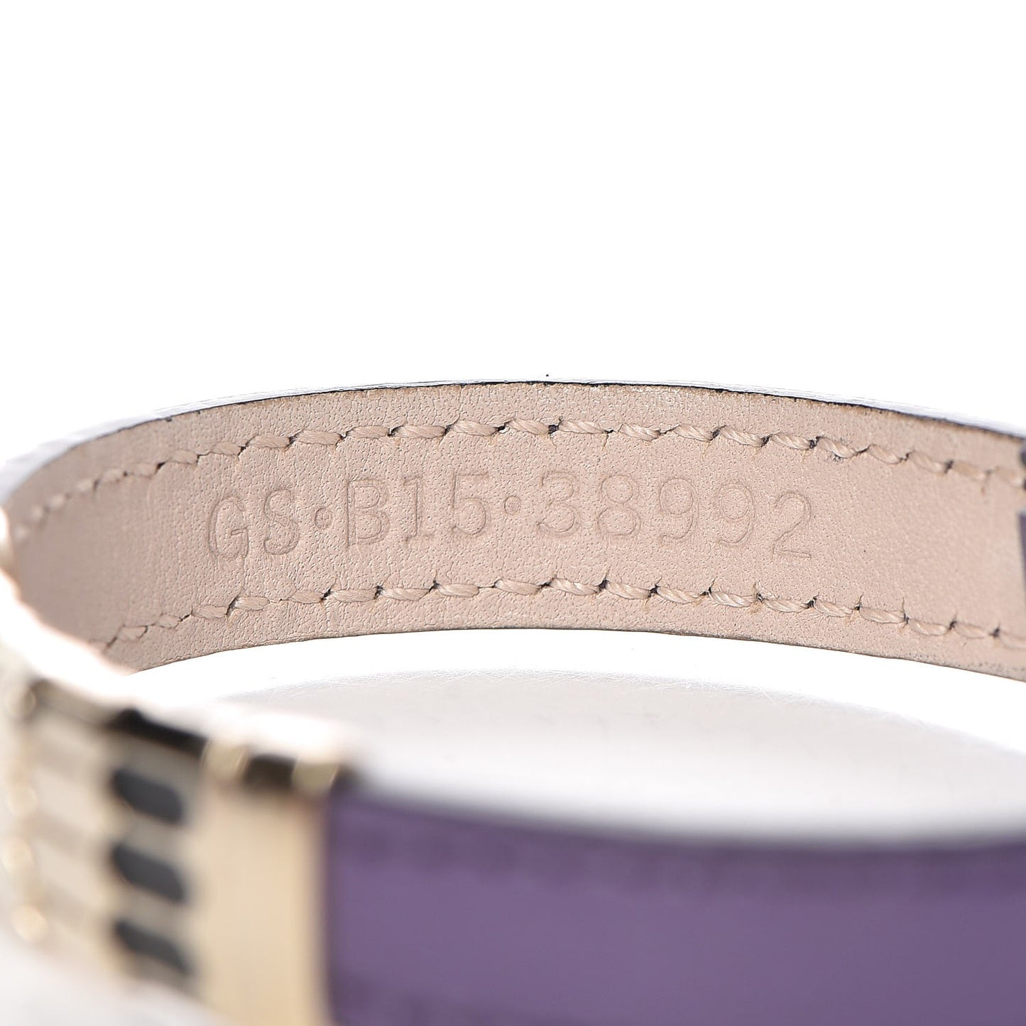 Calfskin Enamel Scaglie Wrap Bracelet Purple