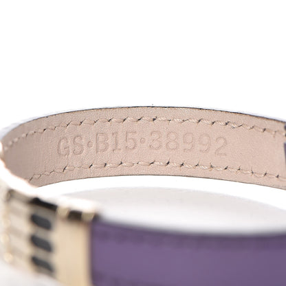 Bulgari Calfskin Enamel Scaglie Wrap Bracelet Purple 4 of 5