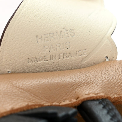 Hermes Milo Lambskin Grigri Rodeo Pegase Horse Bag Charm PM Sesame Black Nata 3 of 5