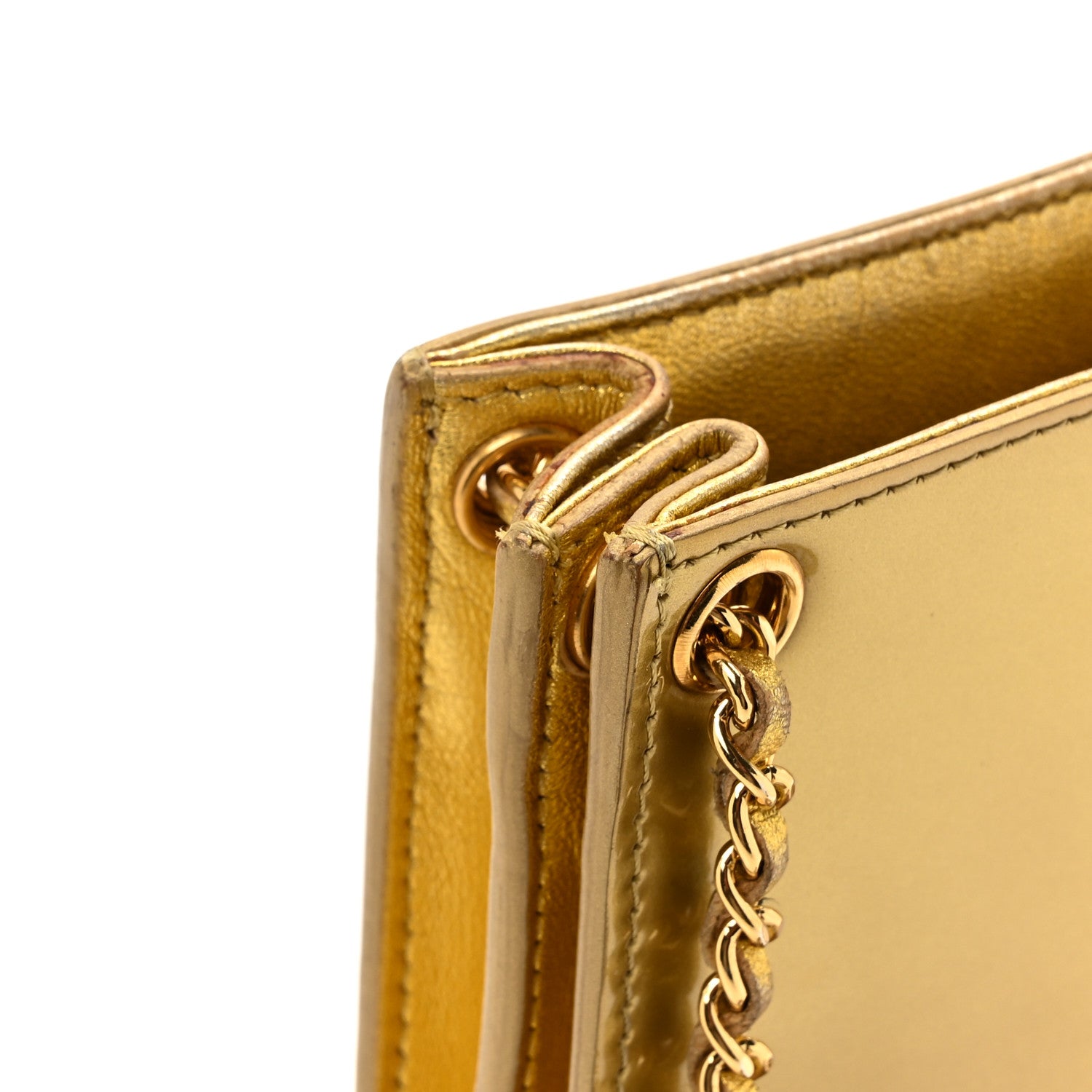 Chanel Patent Crossbody CC Phone Holder Gold 12 of 16