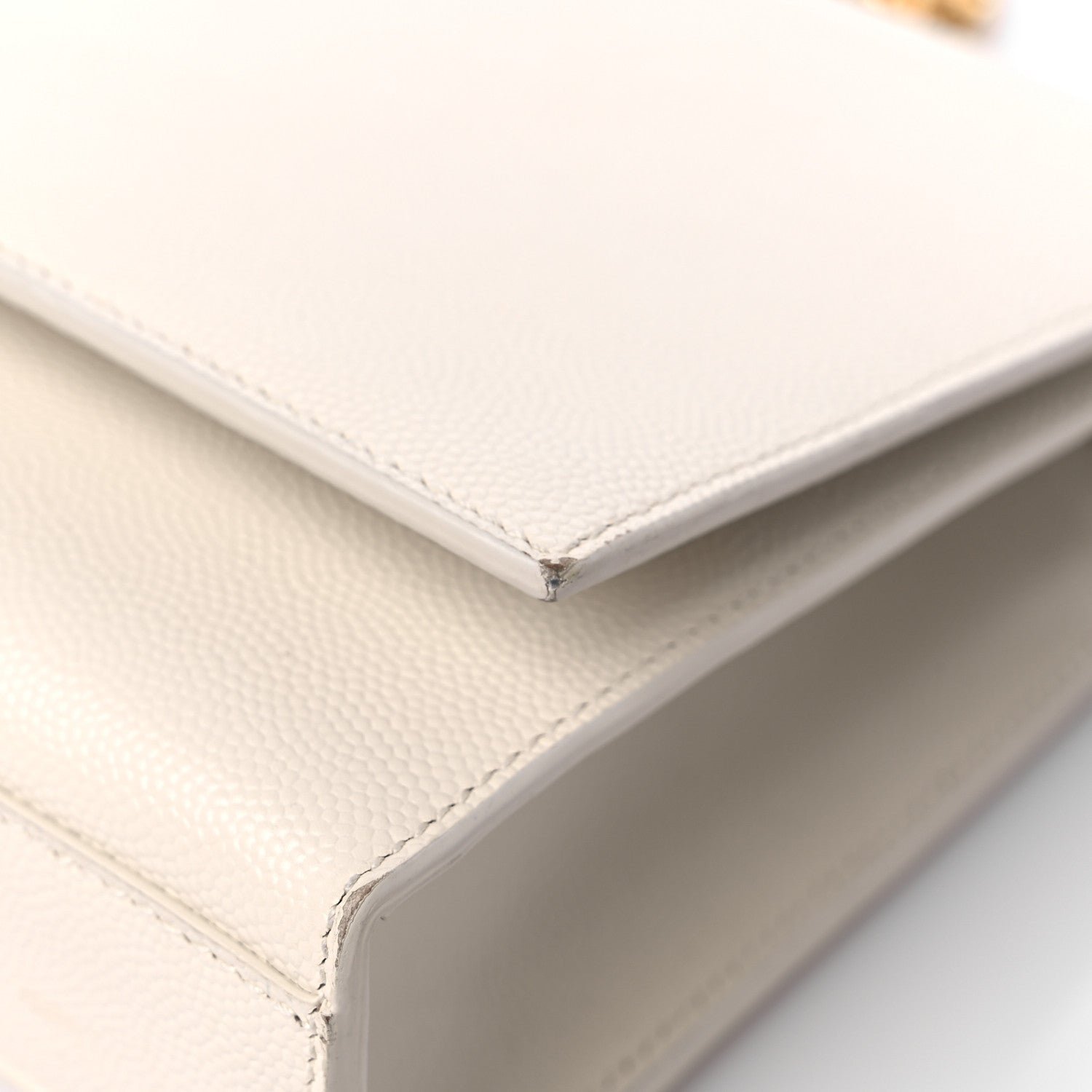 Saint Laurent Grain De Poudre Small Monogram Kate Satchel Crema Soft 9 of 13