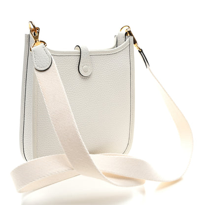 Hermes Taurillon Clemence Amazone Evelyne TPM New White 4 of 12