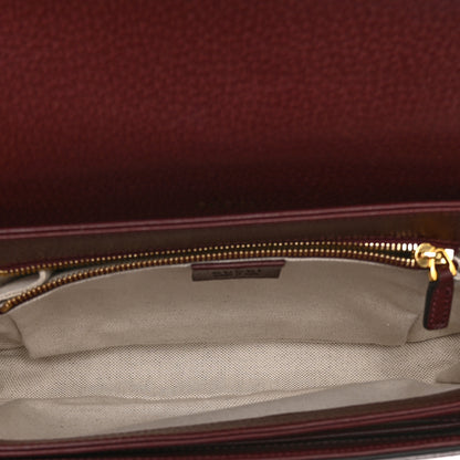 Gucci Monogram Textured Dollar Calfskin Horsebit 1955 Shoulder Bag Sahara Rubino Chardonnay 5 of 11