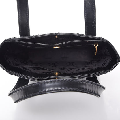 Chanel Calfskin Quilted Small Surpique Stitch Tote Black 5 of 8