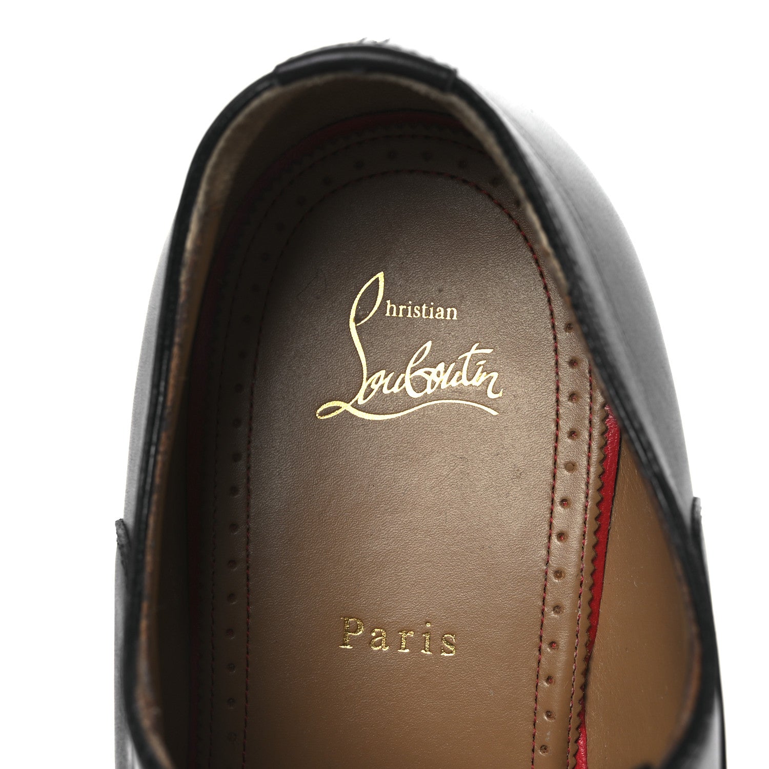 Christian Louboutin Calfskin Mens Greggo Flat Oxfords 45.5 Black 9 of 10
