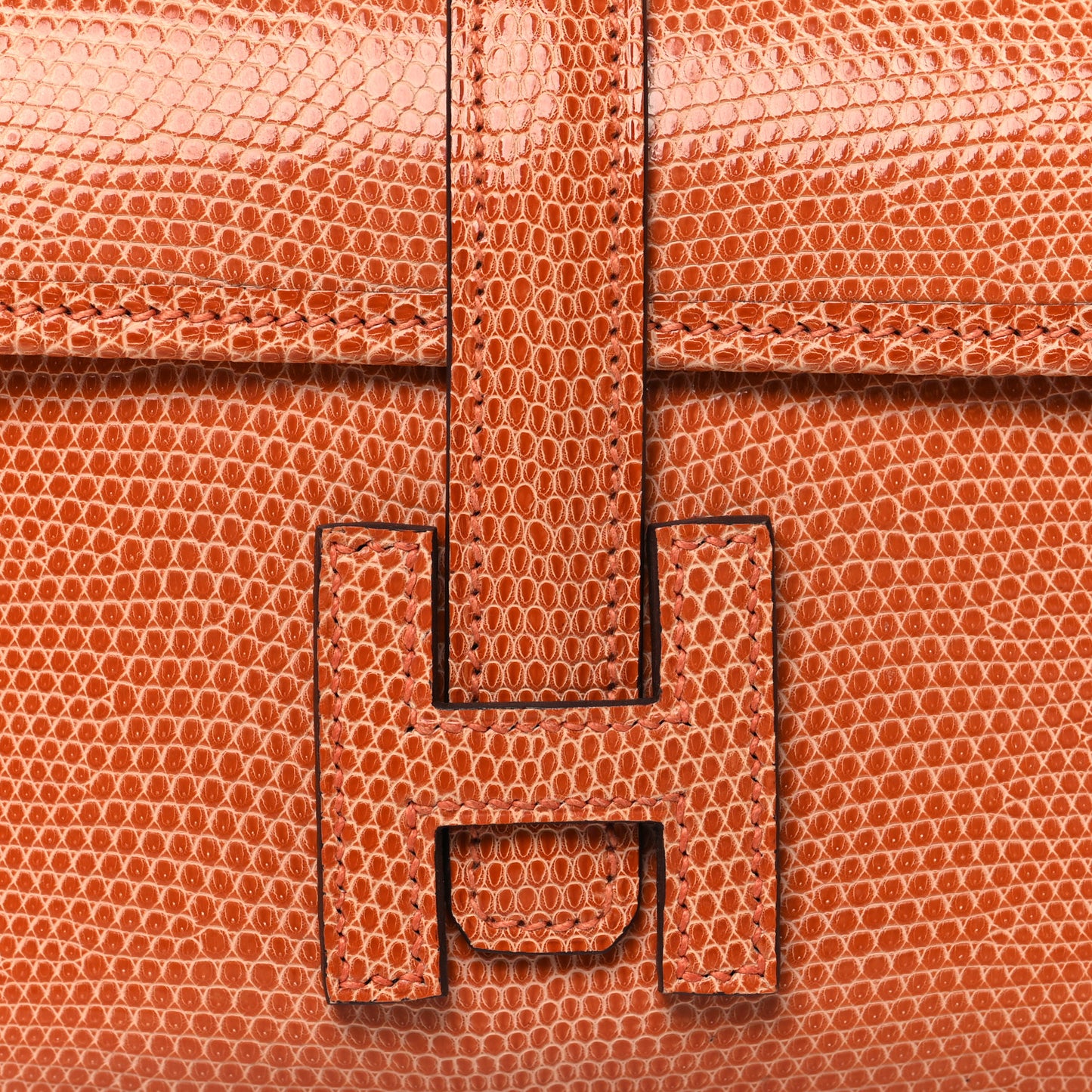 Lizard Mini Jige Elan Clutch Orange