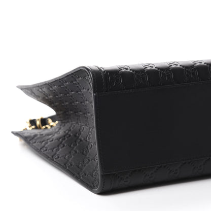 Gucci Guccissima Medium Padlock Tote Black 6 of 10