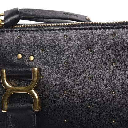 Chloe Calfskin Studded Medium Marcie Satchel Black 14 of 15