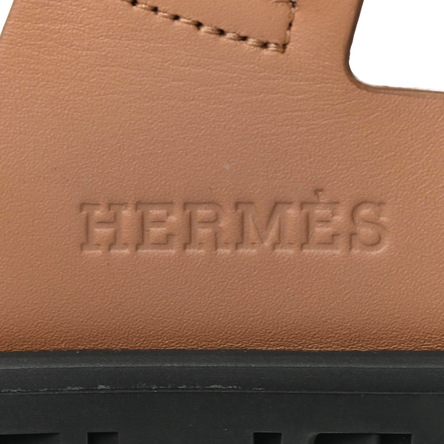 Hermes Calfskin Mens Chypre Sandals 43 Naturel Safari Black 10 of 10