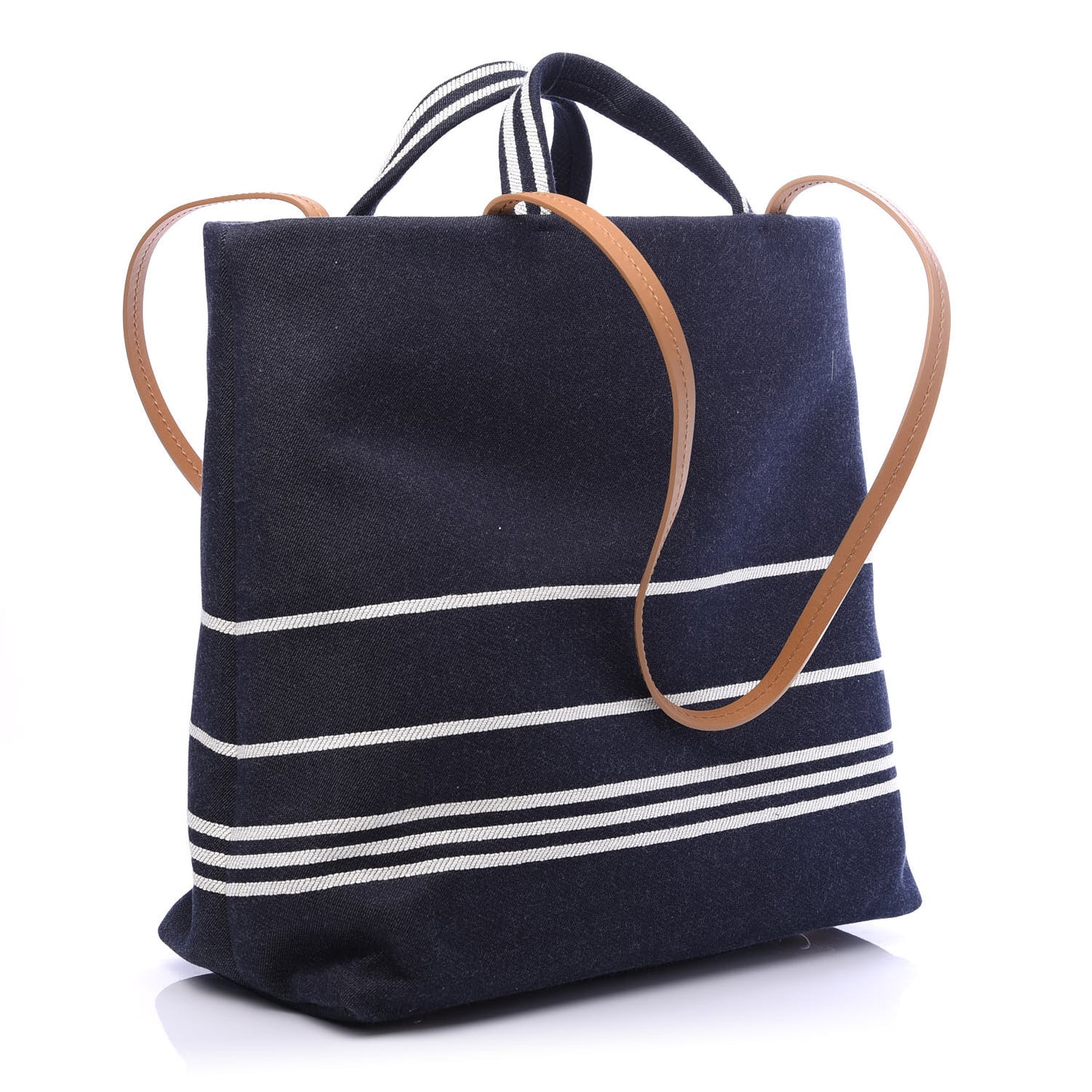 Denim Tall Shopping Tote Blue