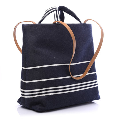 Chanel Denim Tall Shopping Tote Blue 4 of 12