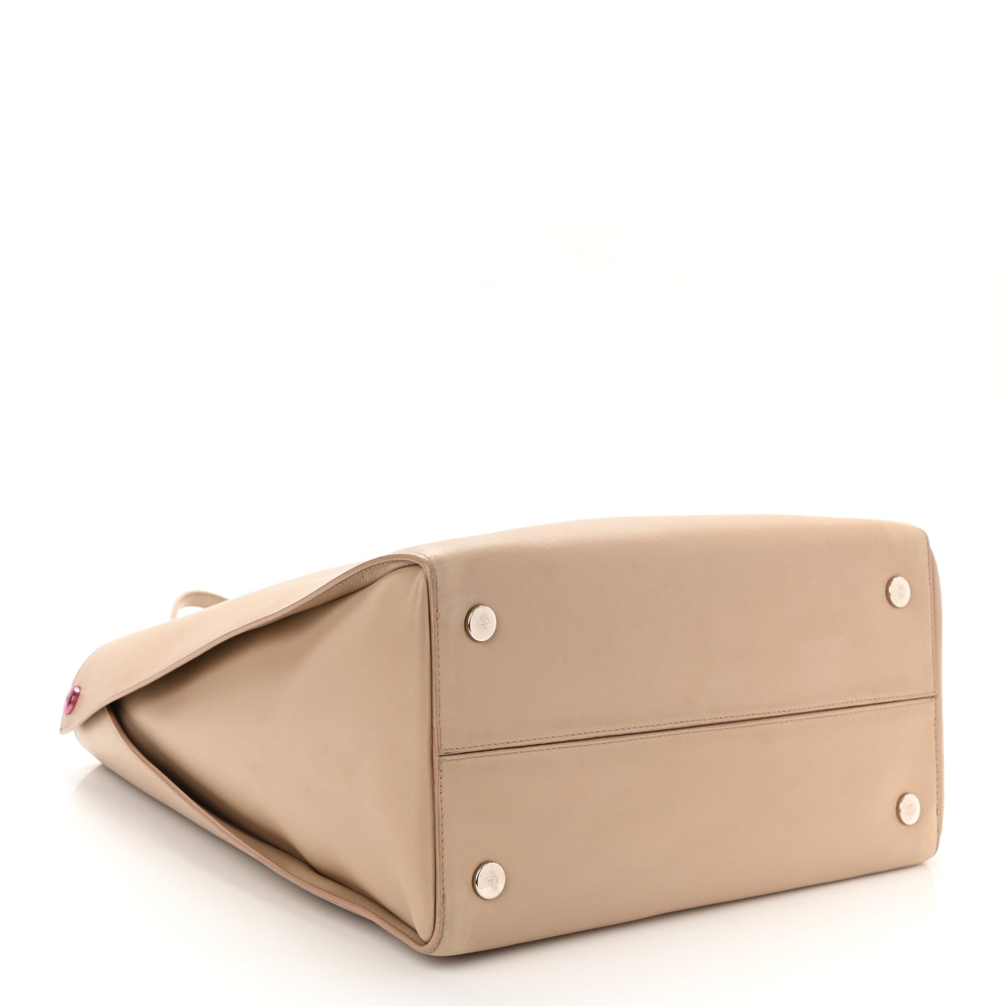 Calfskin Small Addict Shopping Tote Beige Pink