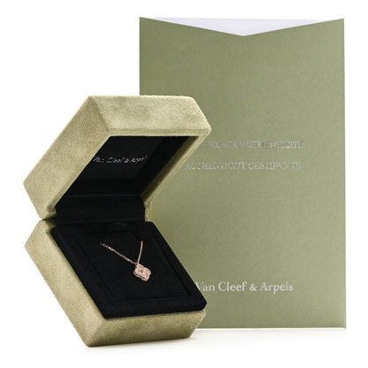 Van Cleef & Arpels 18K Rose Gold Sweet Alhambra Pendant Necklace 6 of 6