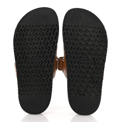 Hermes Calfskin Womens Chypre Sandals 35.5 Naturel 6 of 9