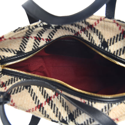 Burberry Wool Check Tote Beige 5 of 10