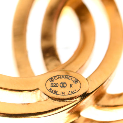 Chanel Metal Obazine CC Earrings Gold 4 of 4