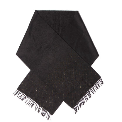 Chanel Cashmere Beaded CC Scarf Black 1 of 5