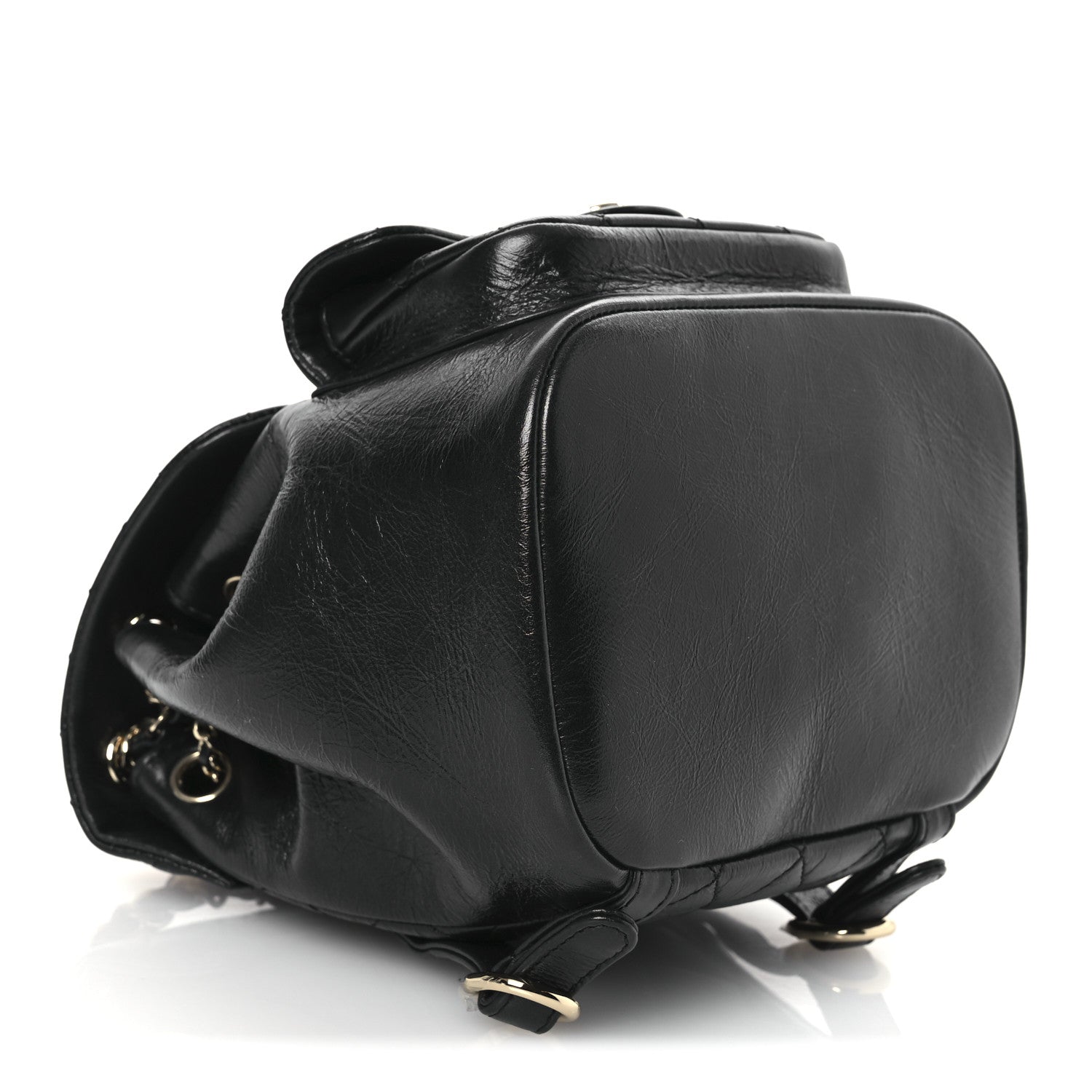 Chanel Lambskin Quilted Small Duma Drawstring Backpack Black 4 of 11