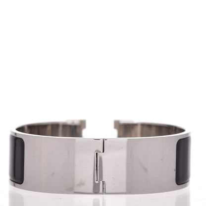 Hermes Enamel Wide Clic Clac H Bracelet GM Black 3 of 5