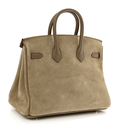 Hermes Veau Doblis Swift Grizzly Birkin 25 Etoupe 3 of 12