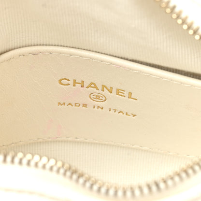 Chanel Lambskin Quilted Chain Around Pouch White 7 of 13