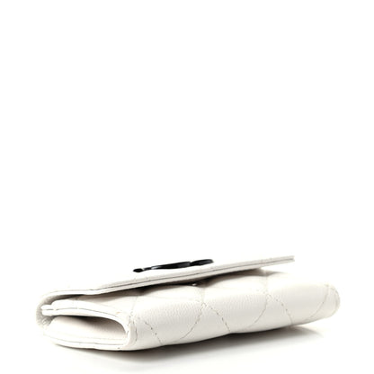 Chanel Caviar Quilted My Everything Flap Card Holder White 4 of 9