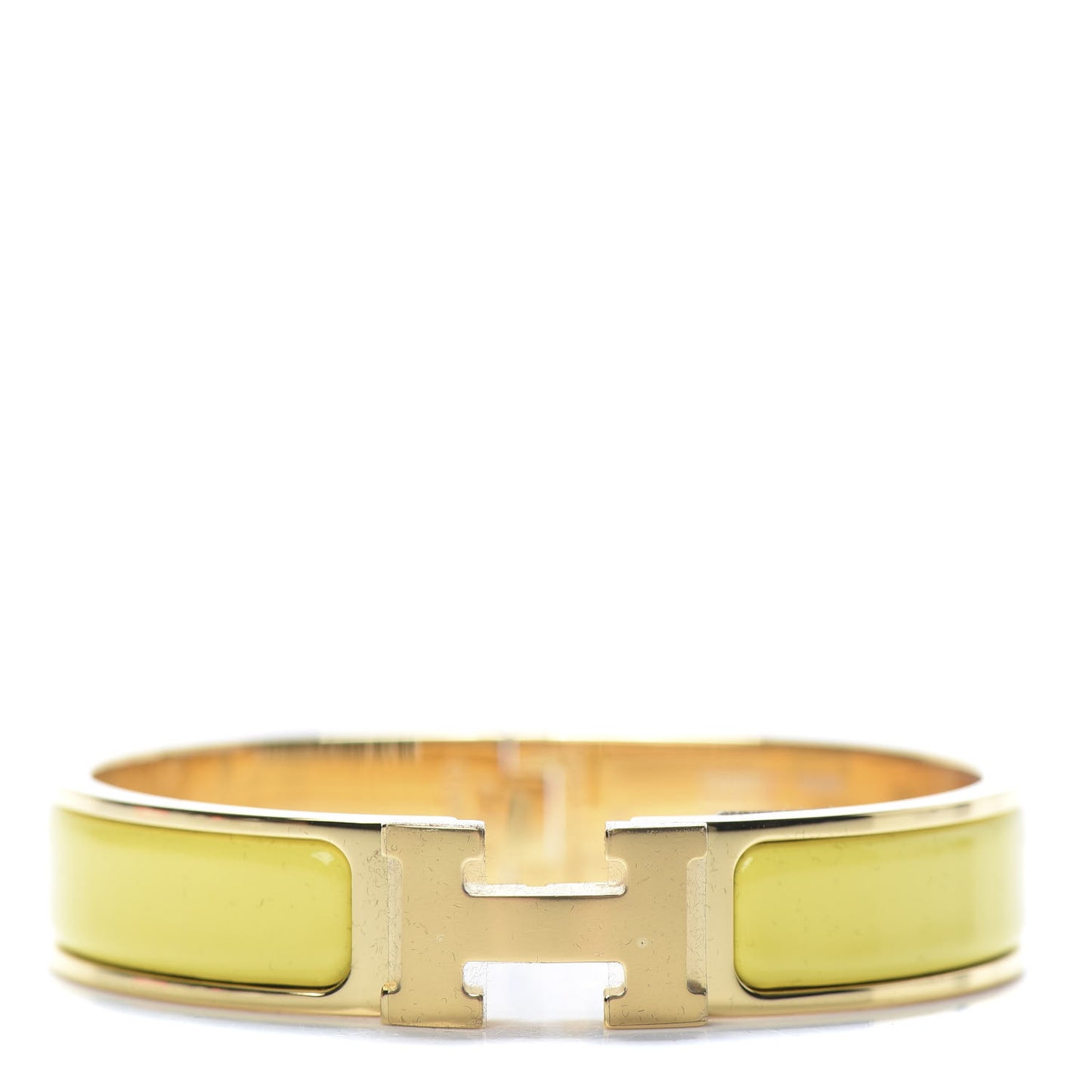 Enamel Narrow Clic Clac H Bracelet PM Jaune Tennis