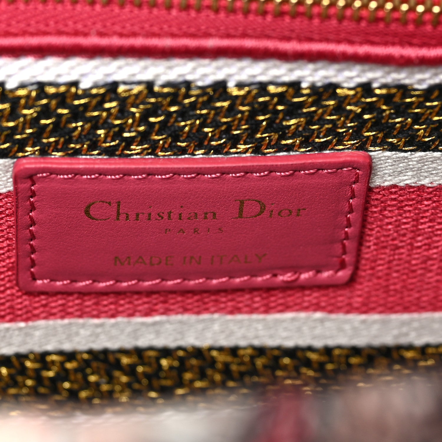 Christian Dior Canvas Embroidered Butterfly Print Medium Lady D-Lite Multicolor 6 of 8