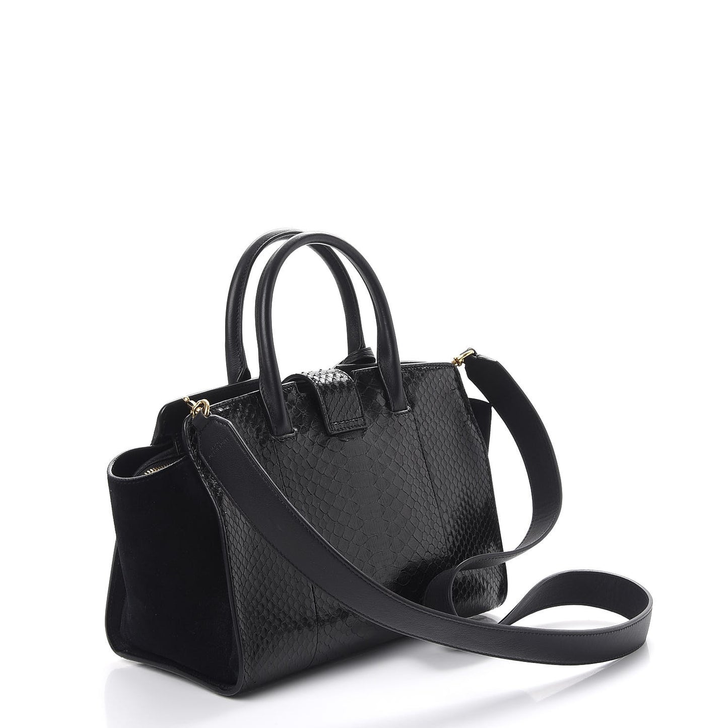 Python Suede Baby Monogram Downtown Cabas Black