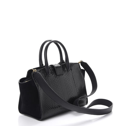 Saint Laurent Python Suede Baby Monogram Downtown Cabas Black 4 of 8
