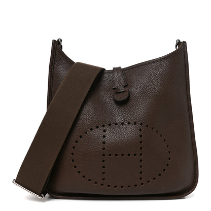 Hermes Taurillon Clemence Evelyne III PM Cafe 1 of 10
