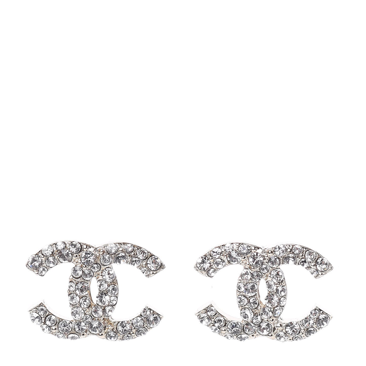 Crystal CC First Class Stud Earrings Gold