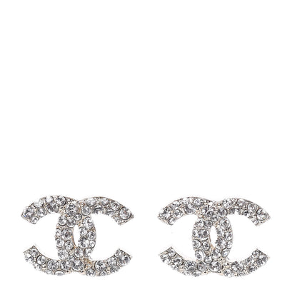 Chanel Crystal CC First Class Stud Earrings Gold 1 of 5