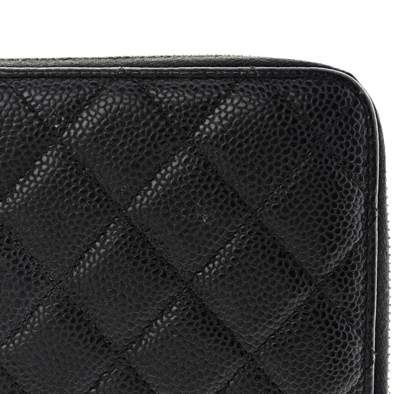 Chanel Caviar Quilted Large Gusset Zip Around Wallet Black 15 of 19