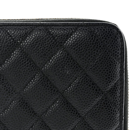 Chanel Caviar Quilted Large Gusset Zip Around Wallet Black 15 of 19