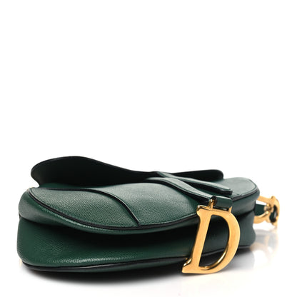 Christian Dior Grained Calfskin Saddle Bag Green 4 of 9