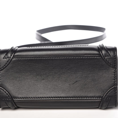 Celine Smooth Calfskin Nano Luggage Black 12 of 13