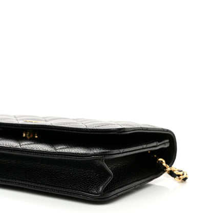 Chanel Caviar Quilted Wallet On Chain WOC Black 10 of 11