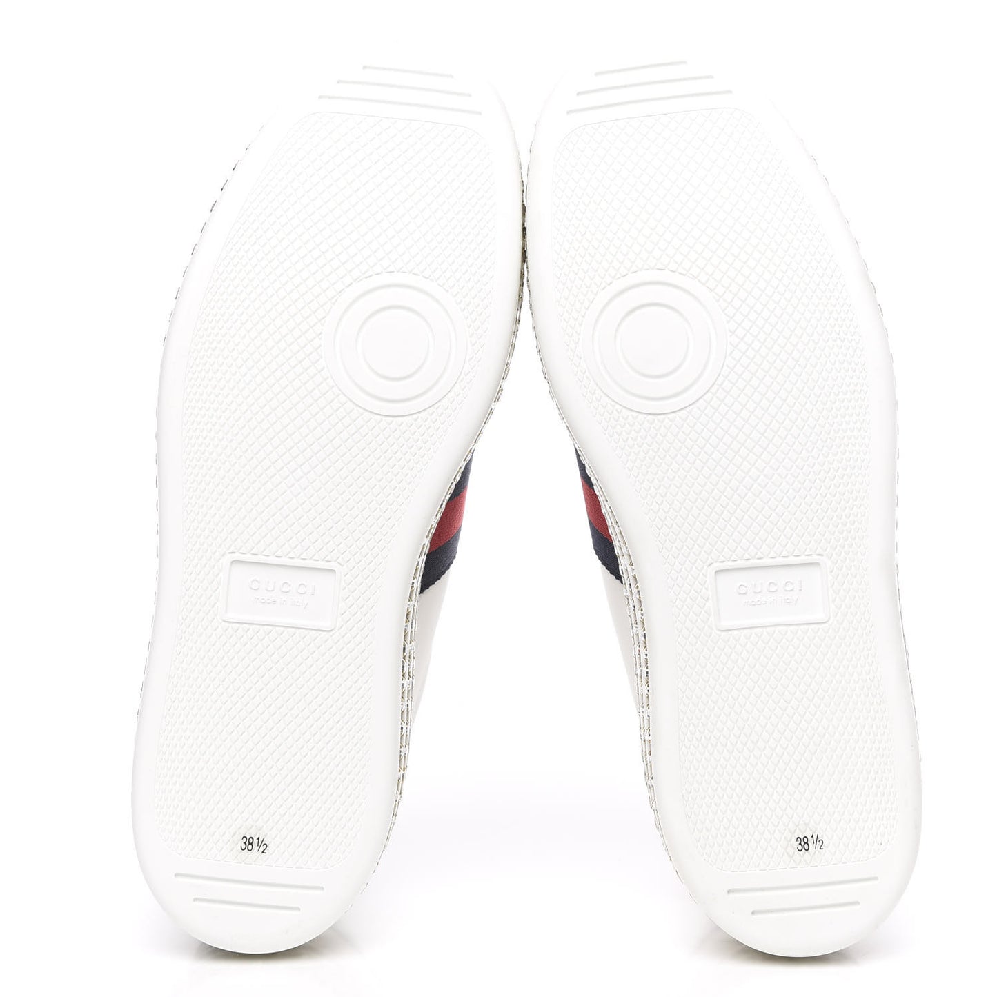 Calfskin Crystal Web Bee Embroidered Womens Ace Platform Sneakers 38.5 White