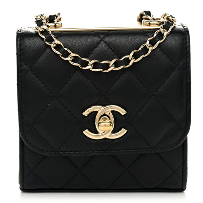 Chanel Lambskin Quilted Mini Trendy CC Chain Wallet Black 1 of 11