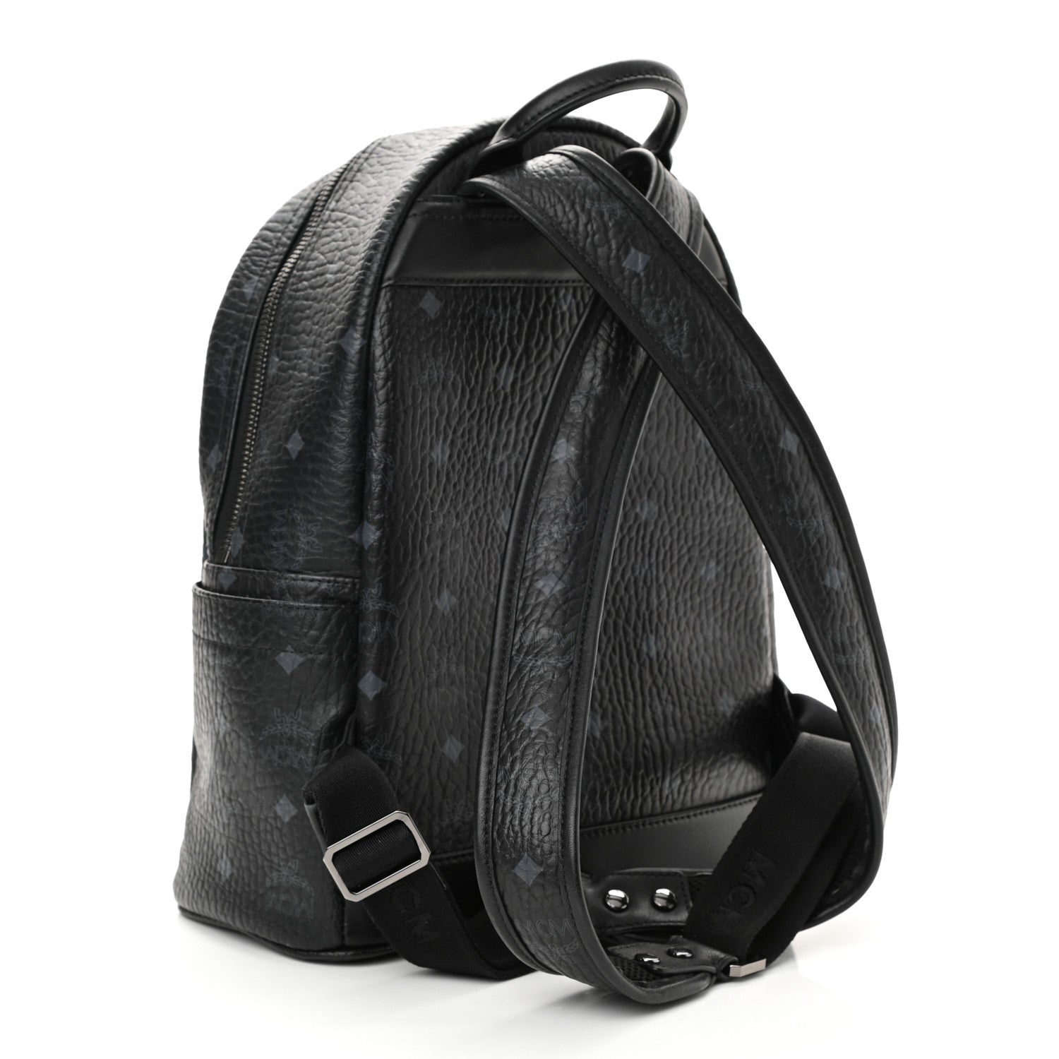 MCM Visetos Small Side Stud Stark Backpack Black 3 of 9