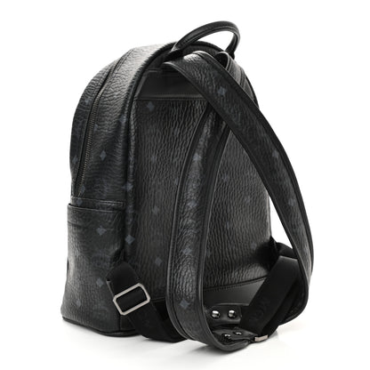 MCM Visetos Small Side Stud Stark Backpack Black 3 of 9