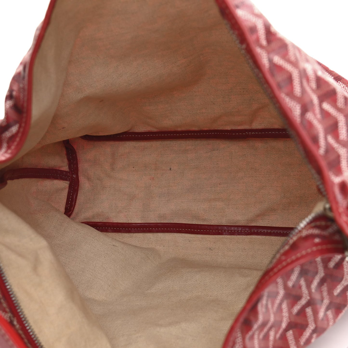 Goyardine Fidji Zip Hobo Red