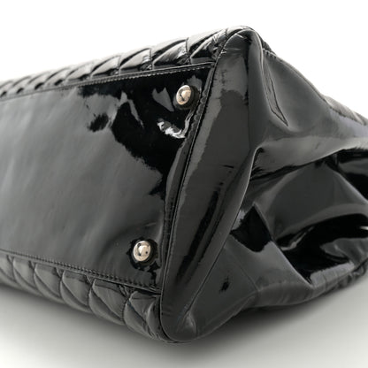 Chanel Patent Quilted Large Just Mademoiselle Bowling Bag Black 11 of 15