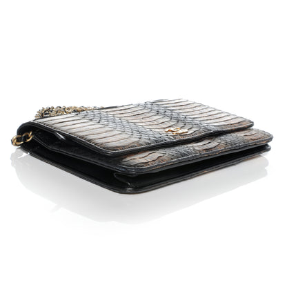 Chanel Python Wallet On Chain WOC Black and Gold 4 of 9