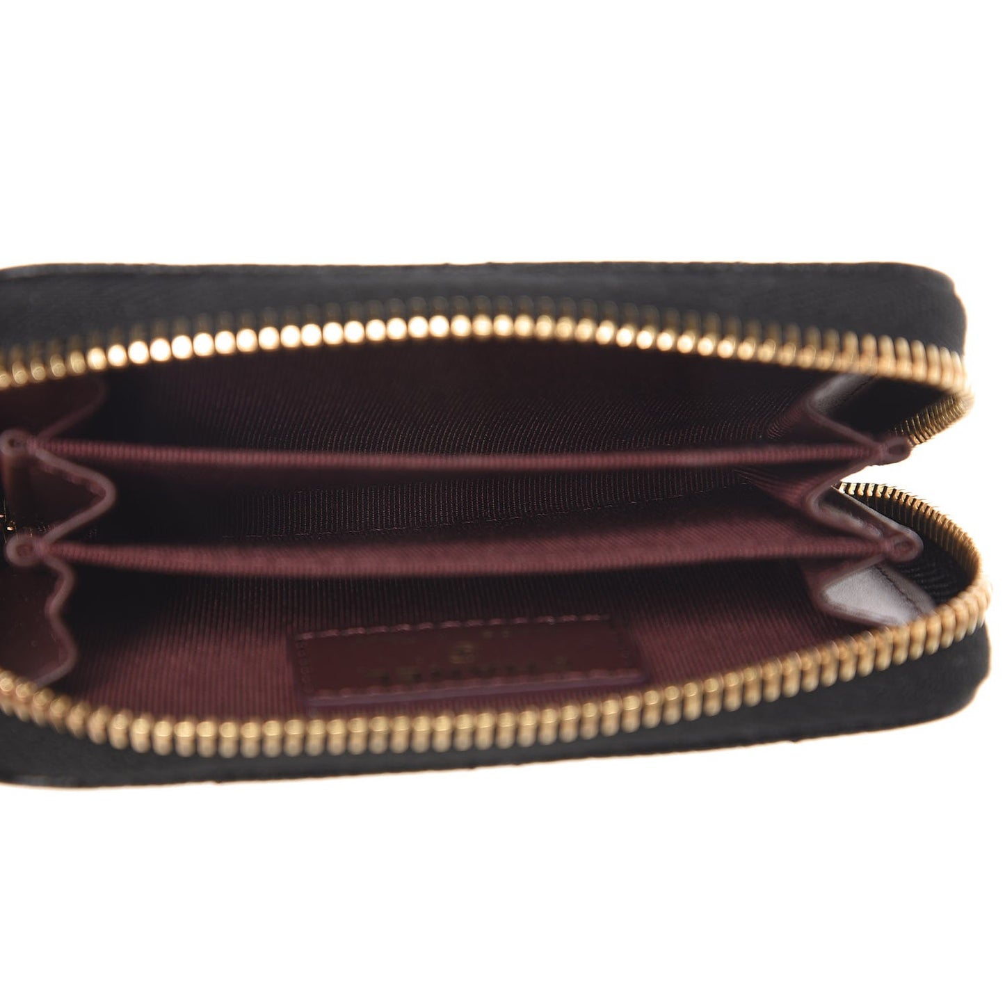 Caviar Quilted Zip Coin Purse Black